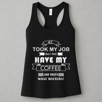 Funny Tech Humor Coffee Lover For Unemployed Remote Workers Womens Tank Top