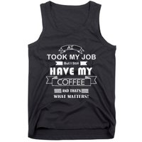 Funny Tech Humor Coffee Lover For Unemployed Remote Workers Tank Top