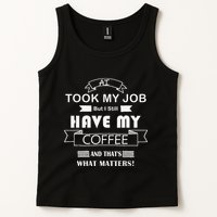 Funny Tech Humor Coffee Lover For Unemployed Remote Workers Tank Top