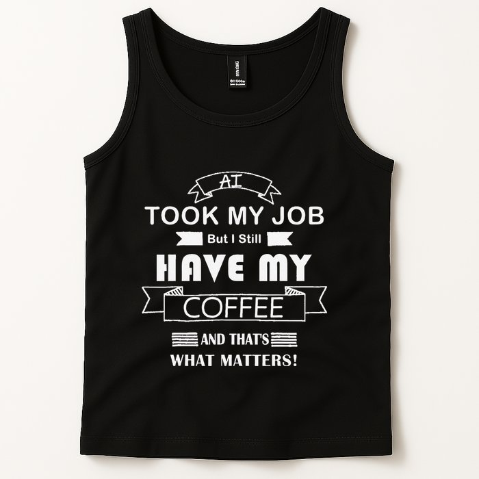 Funny Tech Humor Coffee Lover For Unemployed Remote Workers Tank Top
