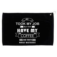 Funny Tech Humor Coffee Lover For Unemployed Remote Workers Grommeted Golf Towel