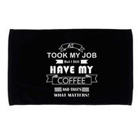 Funny Tech Humor Coffee Lover For Unemployed Remote Workers Microfiber Hand Towel