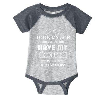 Funny Tech Humor Coffee Lover For Unemployed Remote Workers Infant Baby Jersey Bodysuit