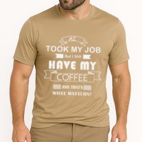 Funny Tech Humor Coffee Lover For Unemployed Remote Workers Performance Shirt