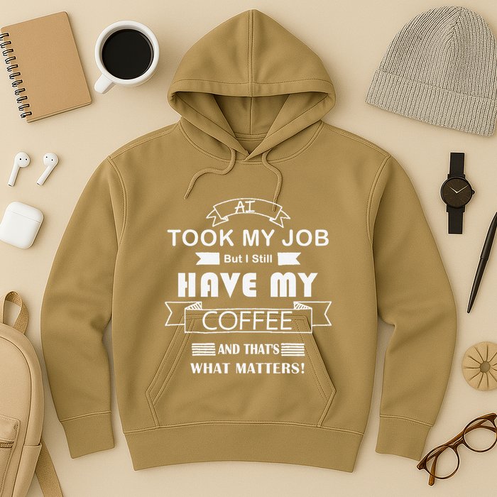 Funny Tech Humor Coffee Lover For Unemployed Remote Workers Hoodie