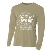 Funny Tech Humor Coffee Lover For Unemployed Remote Workers Cooling Performance Long Sleeve Crew