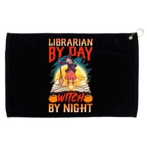 Funny Teacher Halloween Gift Librarian By Day Witch Night Great Gift Grommeted Golf Towel