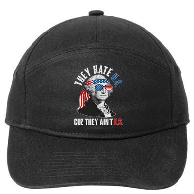 Funny They Hate U.S. Cuz They Ain't U.S. George Washington 7-Panel Snapback Hat