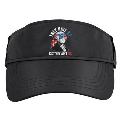 Funny They Hate U.S. Cuz They Ain't U.S. George Washington Adult Drive Performance Visor