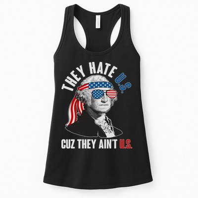 Funny They Hate U.S. Cuz They Ain't U.S. George Washington Womens Tank Top