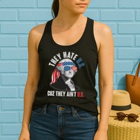 Funny They Hate U.S. Cuz They Ain't U.S. George Washington Womens Tank Top