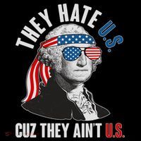 Funny They Hate U.S. Cuz They Ain't U.S. George Washington Tank Top