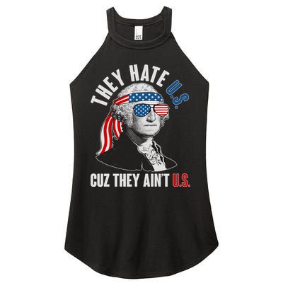 Funny They Hate U.S. Cuz They Ain't U.S. George Washington Women's Perfect Tri Rocker Tank
