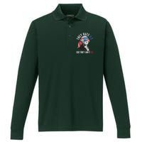 Funny They Hate U.S. Cuz They Ain't U.S. George Washington Performance Long Sleeve Polo