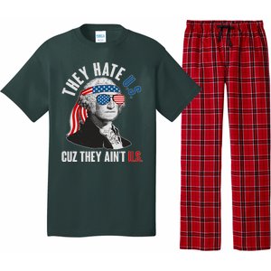 Funny They Hate U.S. Cuz They Ain't U.S. George Washington Pajama Set