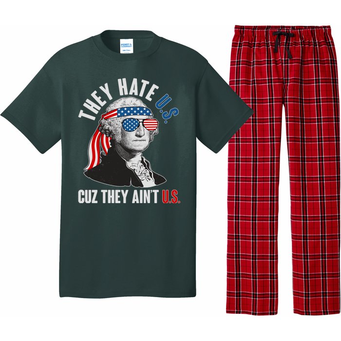 Funny They Hate U.S. Cuz They Ain't U.S. George Washington Pajama Set