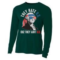 Funny They Hate U.S. Cuz They Ain't U.S. George Washington Cooling Performance Long Sleeve Crew