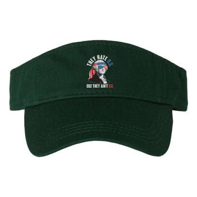 Funny They Hate U.S. Cuz They Ain't U.S. George Washington Valucap Bio-Washed Visor