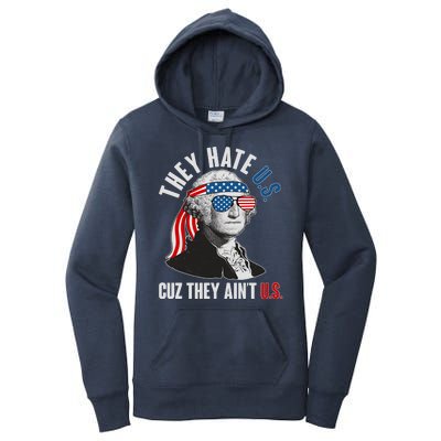 Funny They Hate U.S. Cuz They Ain't U.S. George Washington Women's Pullover Hoodie