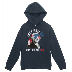 Funny They Hate U.S. Cuz They Ain't U.S. George Washington Urban Pullover Hoodie