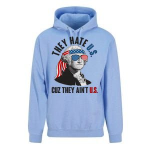 Funny They Hate U.S. Cuz They Ain't U.S. George Washington Unisex Surf Hoodie