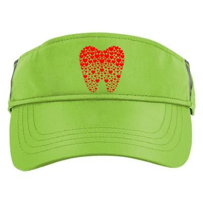 Funny Tooth Hearts Dental Hygienists Happy Valentine's Day Meaningful Gift Adult Drive Performance Visor