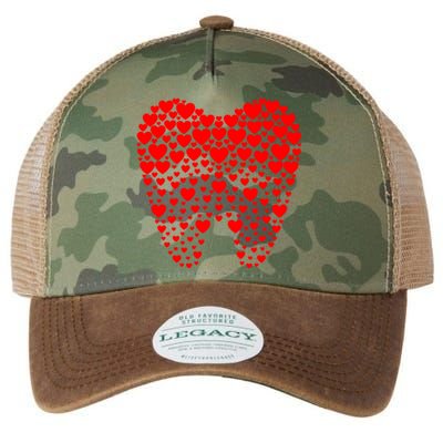 Funny Tooth Hearts Dental Hygienists Happy Valentine's Day Meaningful Gift Legacy Tie Dye Trucker Hat