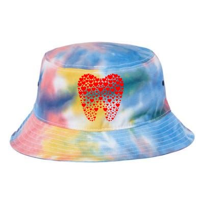 Funny Tooth Hearts Dental Hygienists Happy Valentine's Day Meaningful Gift Tie Dye Newport Bucket Hat