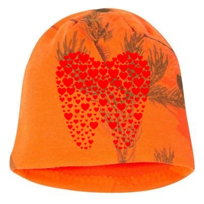 Funny Tooth Hearts Dental Hygienists Happy Valentine's Day Meaningful Gift Kati - Camo Knit Beanie