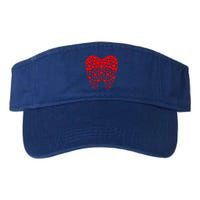 Funny Tooth Hearts Dental Hygienists Happy Valentine's Day Meaningful Gift Valucap Bio-Washed Visor