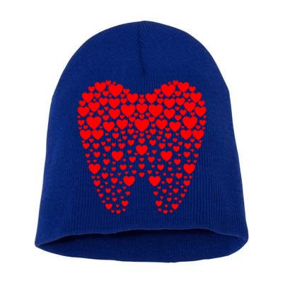 Funny Tooth Hearts Dental Hygienists Happy Valentine's Day Meaningful Gift Short Acrylic Beanie