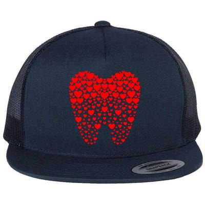 Funny Tooth Hearts Dental Hygienists Happy Valentine's Day Meaningful Gift Flat Bill Trucker Hat