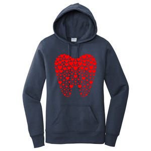 Funny Tooth Hearts Dental Hygienists Happy Valentine's Day Meaningful Gift Women's Pullover Hoodie