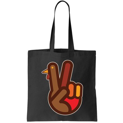 Funny Turkey Hand Thanksgiving Retro Peace Vintage Bag