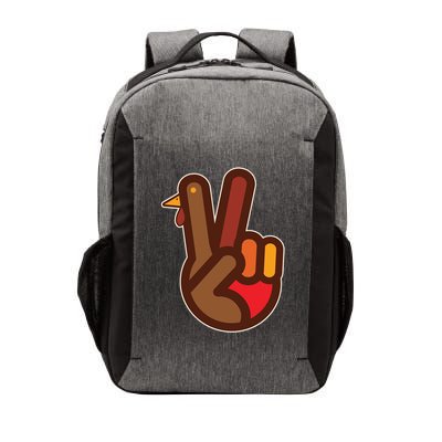 Funny Turkey Hand Thanksgiving Retro Peace Vintage Vector Backpack