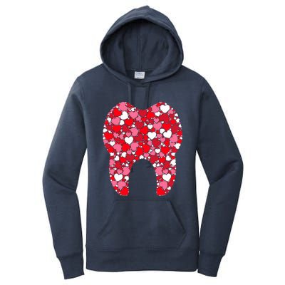 Funny Tooth Hearts Dental Hygienists Happy Valentine's Day Gift Women's Pullover Hoodie