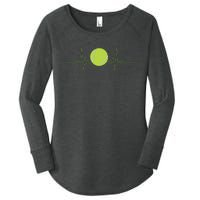 Funny Tennis Heartbeat Art For Tennis Player Women's Perfect Tri Tunic Long Sleeve Shirt