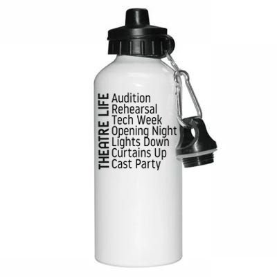 Funny Theatre Hoodie Broadway Gift Actor Musical Lover Thespian Git Aluminum Water Bottle 