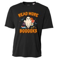 Funny Teacher Halloween Ghost Read More Books Cute Booooks Cooling Performance Crew T-Shirt