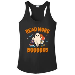 Funny Teacher Halloween Ghost Read More Books Cute Booooks Ladies PosiCharge Competitor Racerback Tank