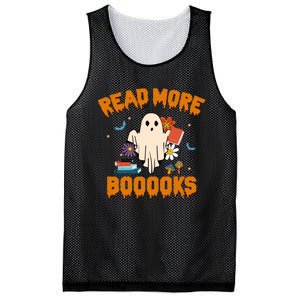 Funny Teacher Halloween Ghost Read More Books Cute Booooks Mesh Reversible Basketball Jersey Tank