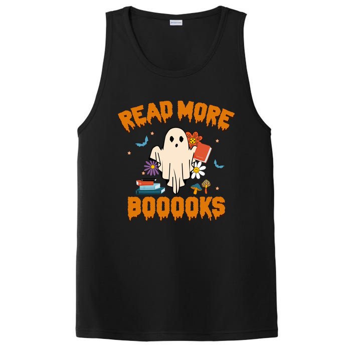 Funny Teacher Halloween Ghost Read More Books Cute Booooks PosiCharge Competitor Tank