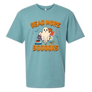 Funny Teacher Halloween Ghost Read More Books Cute Booooks Sueded Cloud Jersey T-Shirt