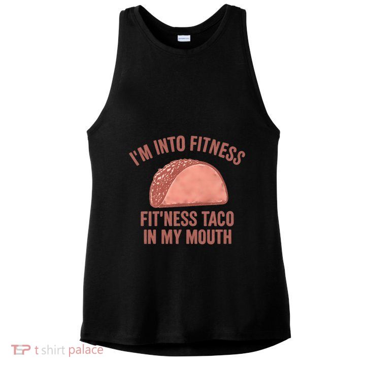 Fitness Taco Humor for Father's Day Gifts Ladies PosiCharge Tri-Blend Wicking Tank