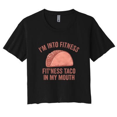 Fitness Taco Humor for Father's Day Gifts Crop Top