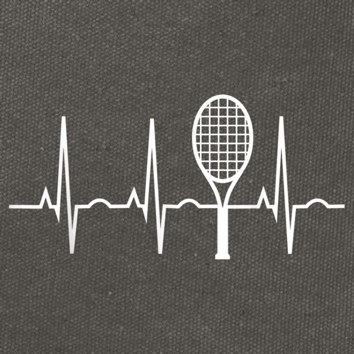 Funny Tennis Heartbeat Best Tennis Gift For Players Fans Cotton Canvas Backpack