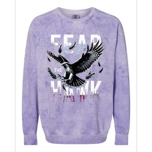 Fear The Hawk Hawks Hawks Colorblast Crewneck Sweatshirt