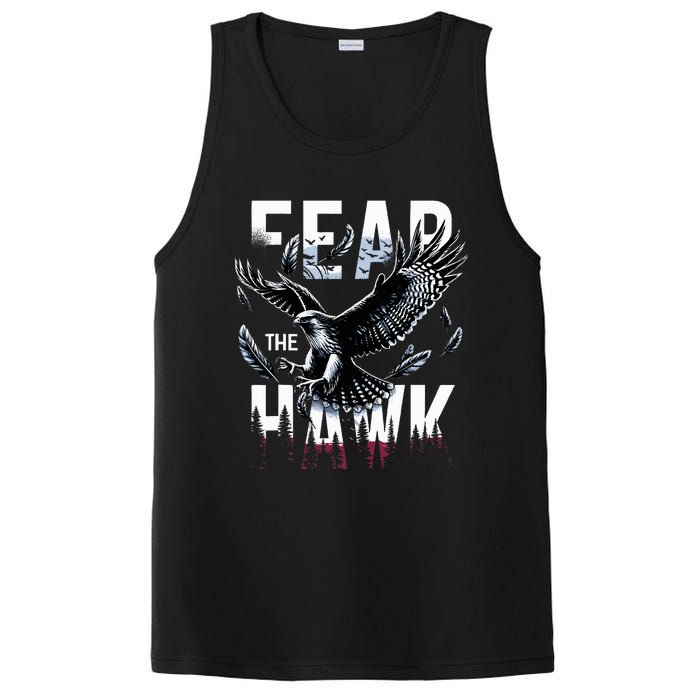 Fear The Hawk Hawks Hawks PosiCharge Competitor Tank