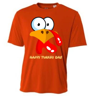 Funny Thanksgiving Happy Turkey Day Boy Girl Gift Cooling Performance Crew T-Shirt