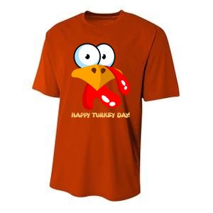 Funny Thanksgiving Happy Turkey Day Boy Girl Gift Youth Performance Sprint T-Shirt